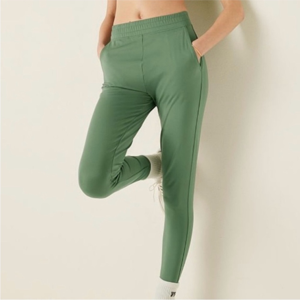 PINK Victoria's Secret Sage Green Joggers Size Small Dog Hair Friendly
